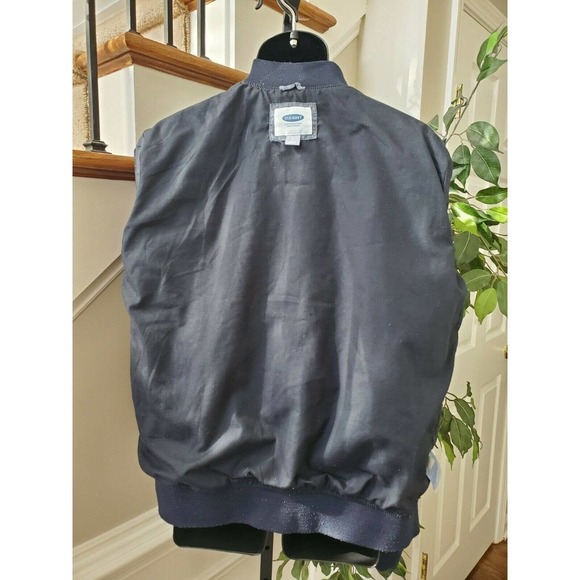Old Navy Men's Solid Blue 100% Cotton Full Zip Long Sleeve Casual Jacket Size L - Picture 7 of 10